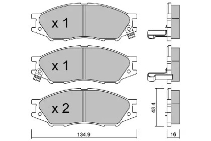 Комплект тормозных колодок AISIN BPNI-1013